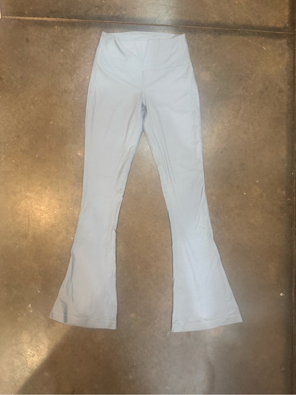 Lululemon rubbed Light Blue Flared Pants size 8